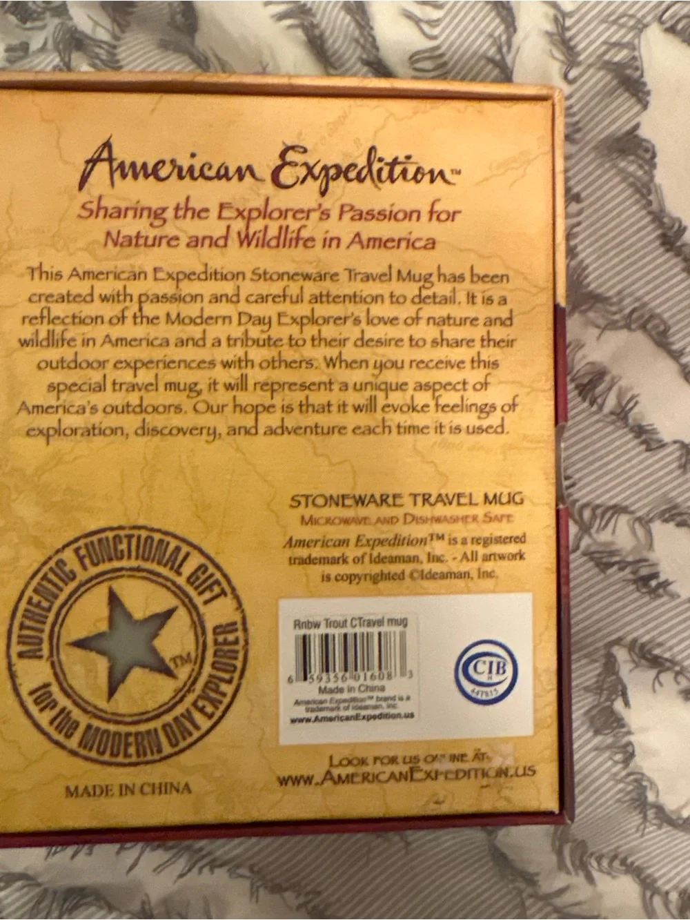 American Expedition Stoneware Travel Mug Set – Rainbow Trout – Scheels – NIB